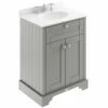 Hudson Reed Old London Storm Grey 600mm Grey Marble & 3TH Basin Vanity LOF226