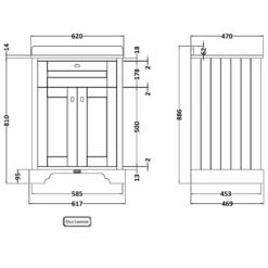 Hudson Reed Old London Storm Grey 600mm White Marble & 1TH Basin Vanity LOF222 -HANSGROHE Shop hudson reed old london storm grey 600mm white marble 1th basin vanity lof222 p33117 161724 image