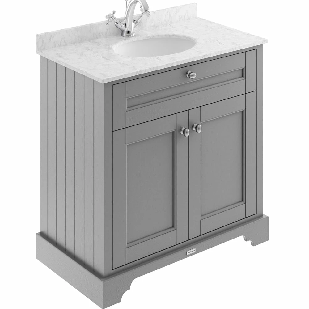 Hudson Reed Old London Storm Grey 800mm Grey Marble & 1TH Basin Vanity LOF229 1 Hudson Reed Old London Storm Grey 800mm Grey Marble & 1TH Basin Vanity LOF229