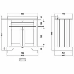Hudson Reed Old London Storm Grey 800mm White Marble & 3TH Basin Vanity LOF231 -HANSGROHE Shop hudson reed old london storm grey 800mm white marble 3th basin vanity lof231 p33126 161742 image
