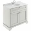 Hudson Reed Old London Timeless Sand 1000mm Carrara White Marble & 1TH Basin Vanity - LOF478