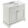 Hudson Reed Old London Timeless Sand 1000mm Carrara White Marble & 3TH Basin Vanity - LOF481
