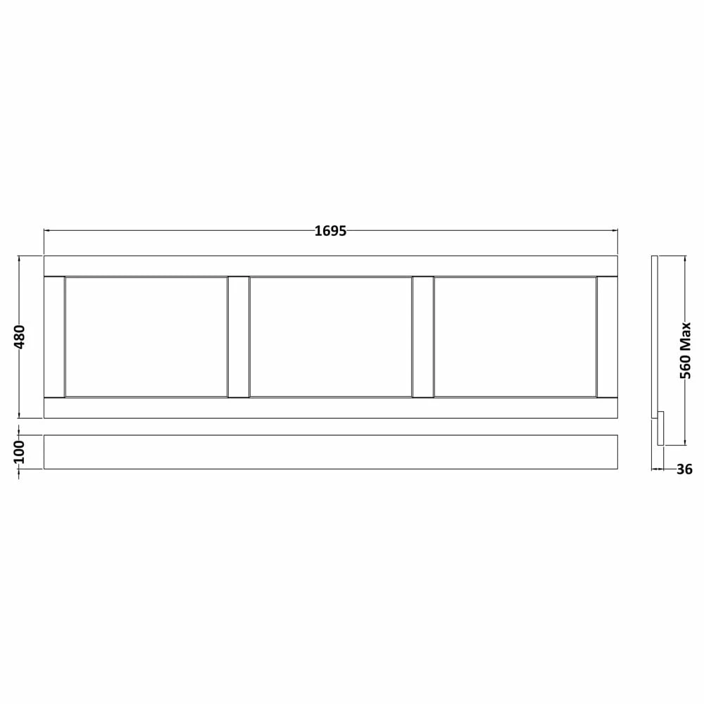 Hudson Reed Old London Timeless Sand 1700mm Front Bath Panel LOP405 2 Hudson Reed Old London Timeless Sand 1700mm Front Bath Panel LOP405 - Image 2