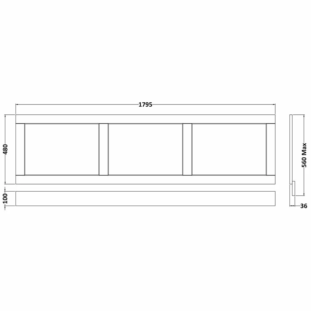 Hudson Reed Old London Timeless Sand 1800mm Front Bath Panel LOP407 2 Hudson Reed Old London Timeless Sand 1800mm Front Bath Panel LOP407 - Image 2