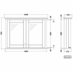 Hudson Reed Old London Twilight Blue 1050mm Mirror Cabinet LON317 -HANSGROHE Shop hudson reed old london twilight blue 1050mm mirror cabinet lon317 p33199 161893 image