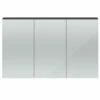 Hudson Reed Quartet Gloss Grey 1350mm Mirror Cabinet (180mm Deep) QUA010