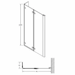 Hudson Reed Quattro Bath Screen Double Hinged - NSBS3 -HANSGROHE Shop hudson reed quattro bath screen double hinged nsbs3 p30395 147755 image