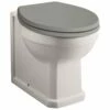 Hudson Reed Richmond 480mm Height Back To Wall Toilet Pan & Storm Grey Seat