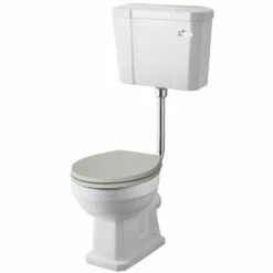 Hudson Reed Richmond 480mm Height Low Level Toilet & Timeless Sand Seat
