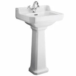 Hudson Reed Richmond 500x350 1th White Basin & Pedestal CCR015