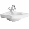 Hudson Reed Richmond 500x450 1th White Wall Hung Corner Basin NCS809