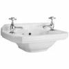 Hudson Reed Richmond 515x300 2th White Cloakroom Basin - NCS829