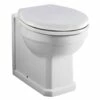 Hudson Reed Richmond Back To Wall Pan & White Wooden Seat