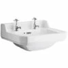 Hudson Reed Richmond White 560mm 2 Tap Hole Basin - NCS884