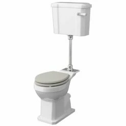 Hudson Reed Richmond White Comfort Height Level Cistern, Pan, Flush Pipe Kit Without Seat