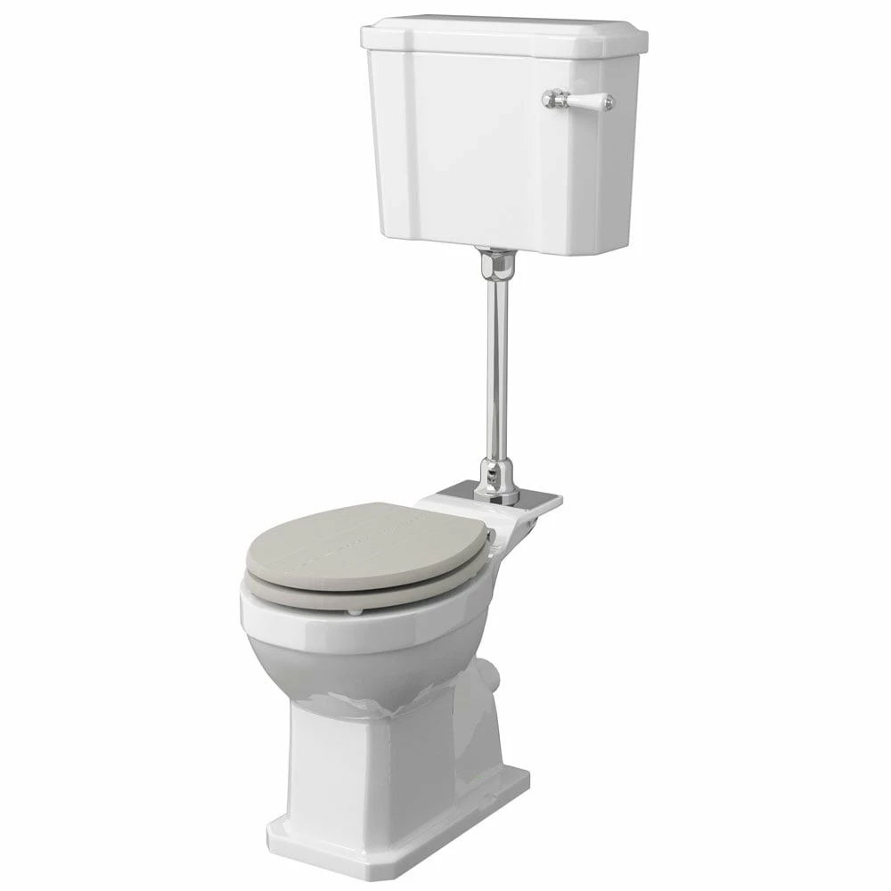 Hudson Reed Richmond White Comfort Height Level Cistern, Pan, Flush Pipe Kit Without Seat 1 Hudson Reed Richmond White Comfort Height Level Cistern, Pan, Flush Pipe Kit Without Seat