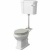 Hudson Reed Richmond White Mid Level Cistern, Pan, Flush Pipe Kit Without Seat