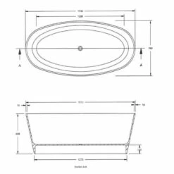 Hudson Reed Rose 1510mm Double Ended Oval Freestanding Bath NBB002 -HANSGROHE Shop hudson reed rose 1510mm double ended oval freestanding bath nbb002 p30176 146808 image
