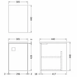 Hudson Reed Sarenna Moon White 305mm Single Door Wall Hung Cupboard - SAR160 -HANSGROHE Shop hudson reed sarenna moon white 305mm single door wall hung cupboard sar160 p39631 195036 image