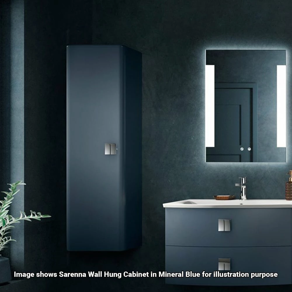 Hudson Reed Sarenna Moon White 352mm Tall Wall Hung Cabinet - SAR162 2 Hudson Reed Sarenna Moon White 352mm Tall Wall Hung Cabinet - SAR162 - Image 2