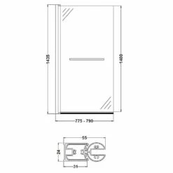 Hudson Reed Square Bath Screen With Rail - NSSQR -HANSGROHE Shop hudson reed square bath screen with rail nssqr p4312 147671 image