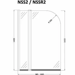 Hudson Reed Straight Bath Screen With Fixed Panel - NSS2 -HANSGROHE Shop hudson reed straight bath screen with fixed panel nss2 p7137 147707 image