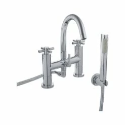 Hudson Reed Tec Crosshead Swivel Spout Bath Shower Mixer Tap & Shower Kit - TEX354