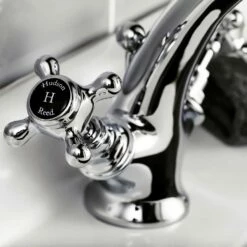 Hudson Reed Topaz Black Crosshead Hexagonal Collar Basin Mixer Tap & Pop Up Waste - BC405HX -HANSGROHE Shop hudson reed topaz black crosshead hexagonal collar basin mixer tap pop up waste bc405hx p29063 153874 image