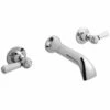Hudson Reed Topaz White Lever Dome Collar Basin Mixer Tap - BC317DL