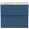 Hudson Reed Urban Blue 600mm Wall Hung 2-Drawer Vanity Unit & Worktop URB304LBG