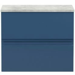 Hudson Reed Urban Blue 600mm Wall Hung 2-Drawer Vanity Unit & Worktop URB304LBG