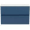 Hudson Reed Urban Blue 800mm Wall Hung 2-Drawer Vanity Unit & Worktop URB306LSW