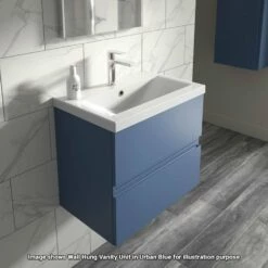 Hudson Reed Urban Grey 500mm Wall Hung 2-Drawer Vanity Unit & Basin 2 - URB202B