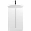 Hudson Reed Urban White 500mm Floor Standing 2-Door Vanity Unit & Basin1 URB107A