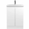 Hudson Reed Urban White 600mm Floor Standing 2-Door Vanity Unit & Basin1 URB108A