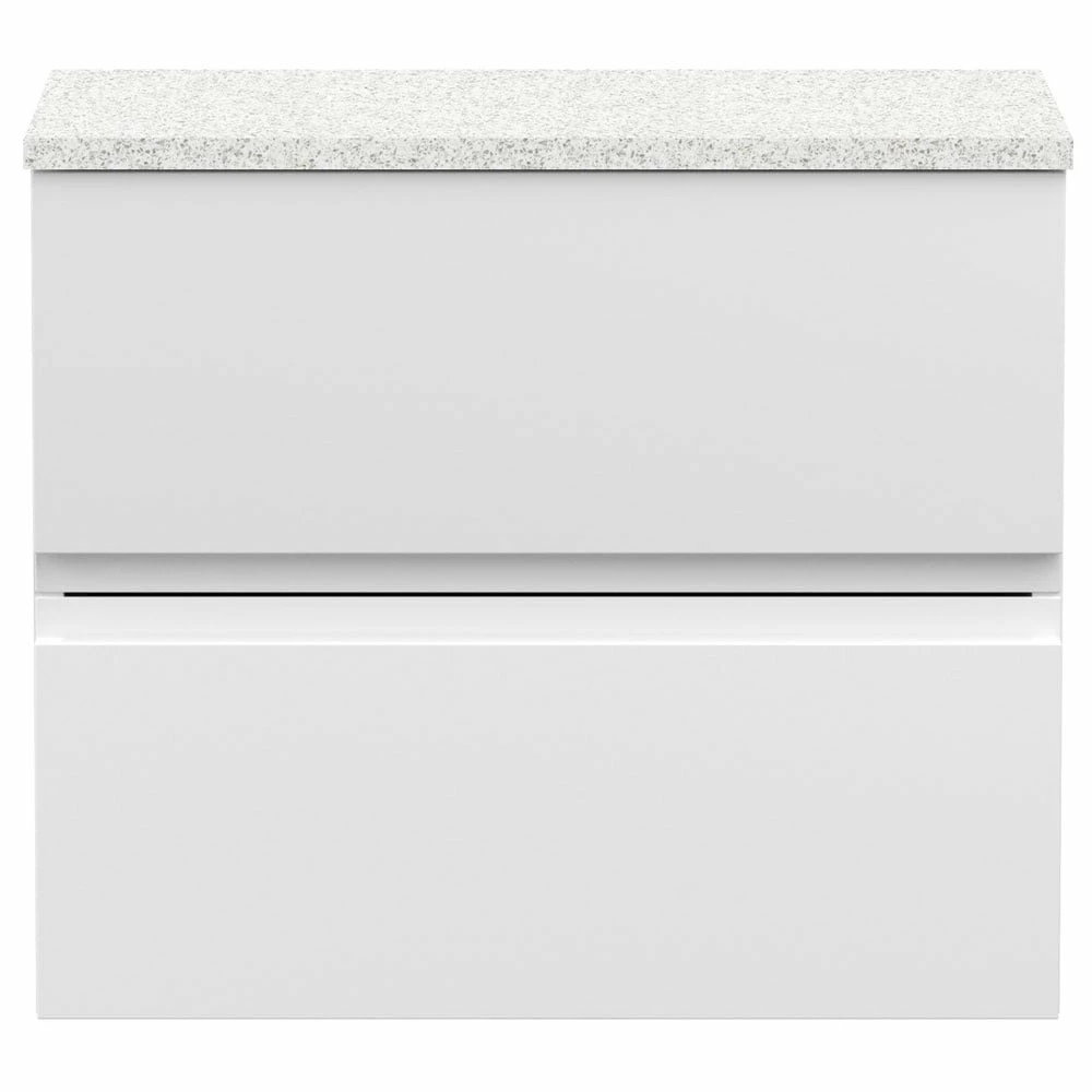 Hudson Reed Urban White 600mm Wall Hung 2-Drawer Vanity Unit & Worktop URB104LSW 1 Hudson Reed Urban White 600mm Wall Hung 2-Drawer Vanity Unit & Worktop URB104LSW
