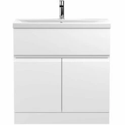 Hudson Reed Urban White 800mm Floor Standing Vanity Unit & Basin 1 - URB105A