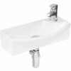 Hudson Reed Vessels 450x220 RH 1th White Wall Hung Basin NBV160