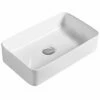 Hudson Reed Vessels 465x235 White Sit-On Countertop Basin NBV180
