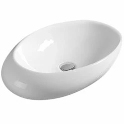 Hudson Reed Vessels 490x310 White Sit-On Countertop Basin NBV168