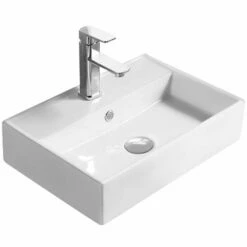 Hudson Reed Vessels 505x355 1th White Sit-On Countertop Basin NBV178
