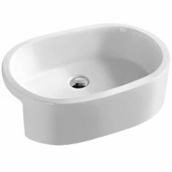 Hudson Reed Vessels 570x405 White Semi Recessed Basin NBV173