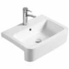 Hudson Reed Vessels 570x415 1th White Semi Recessed Basin NBV171