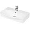 Hudson Reed Vessels 600x400 1th White Sit-On Countertop Basin - NBV165