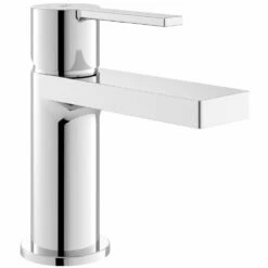 Hudson Reed Willow Chrome Single Lever Mini Mono Basin Mixer Tap With Waste WIL345