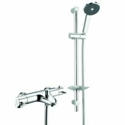 Methven Chrome Thermostatic Bath Shower Mixer With Shower Kit TLVBSM2B