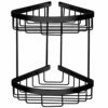 Niagara Basket Matt Black Modern Wall Mounted Double Corner Basket TM66441BL