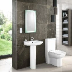 Nuie Ambrose 450x360 1th White Basin & Full Pedestal CPC021 -HANSGROHE Shop nuie ambrose 450x360 1th white basin full pedestal cpc021 p30960 150329 image