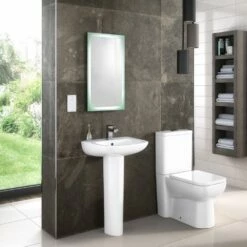 Nuie Ambrose 500x400 1th White Basin & Full Pedestal CPC022 -HANSGROHE Shop nuie ambrose 500x400 1th white basin full pedestal cpc022 p30962 150338 image