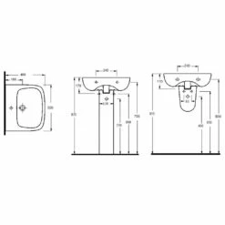 Nuie Ambrose 500x400 1th White Basin & Full Pedestal CPC022 -HANSGROHE Shop nuie ambrose 500x400 1th white basin full pedestal cpc022 p30962 150340 image